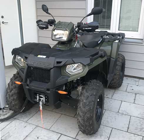 Grön Polaris Sportsman 570 EPS stulen i Kalmar